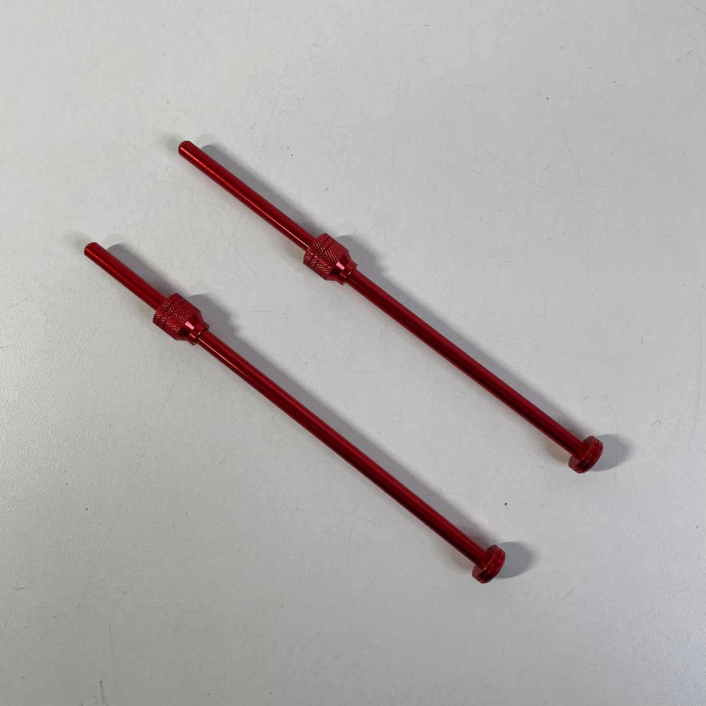 Wheel Holders Red Alloy x2 Pair