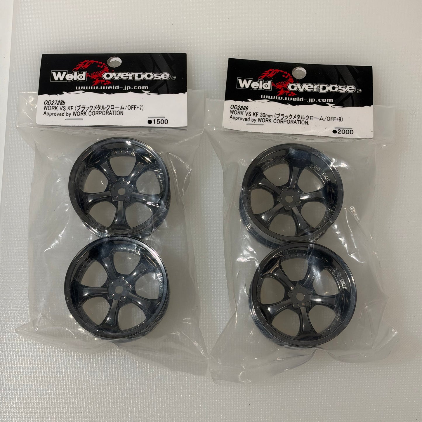 Overdose Work VS-KF Wheels Daark Chrome 26-7 & 30-9