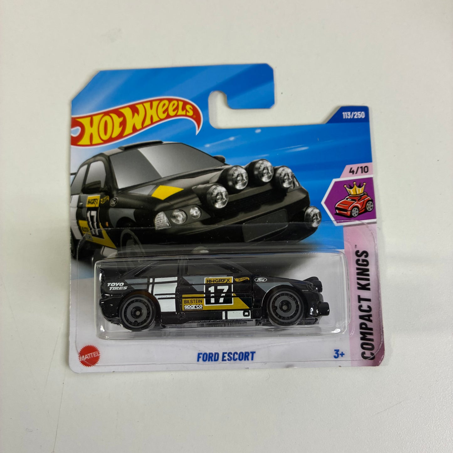 Hot Wheels FORD ESCORT (BLACK,GOLD,WHITE)