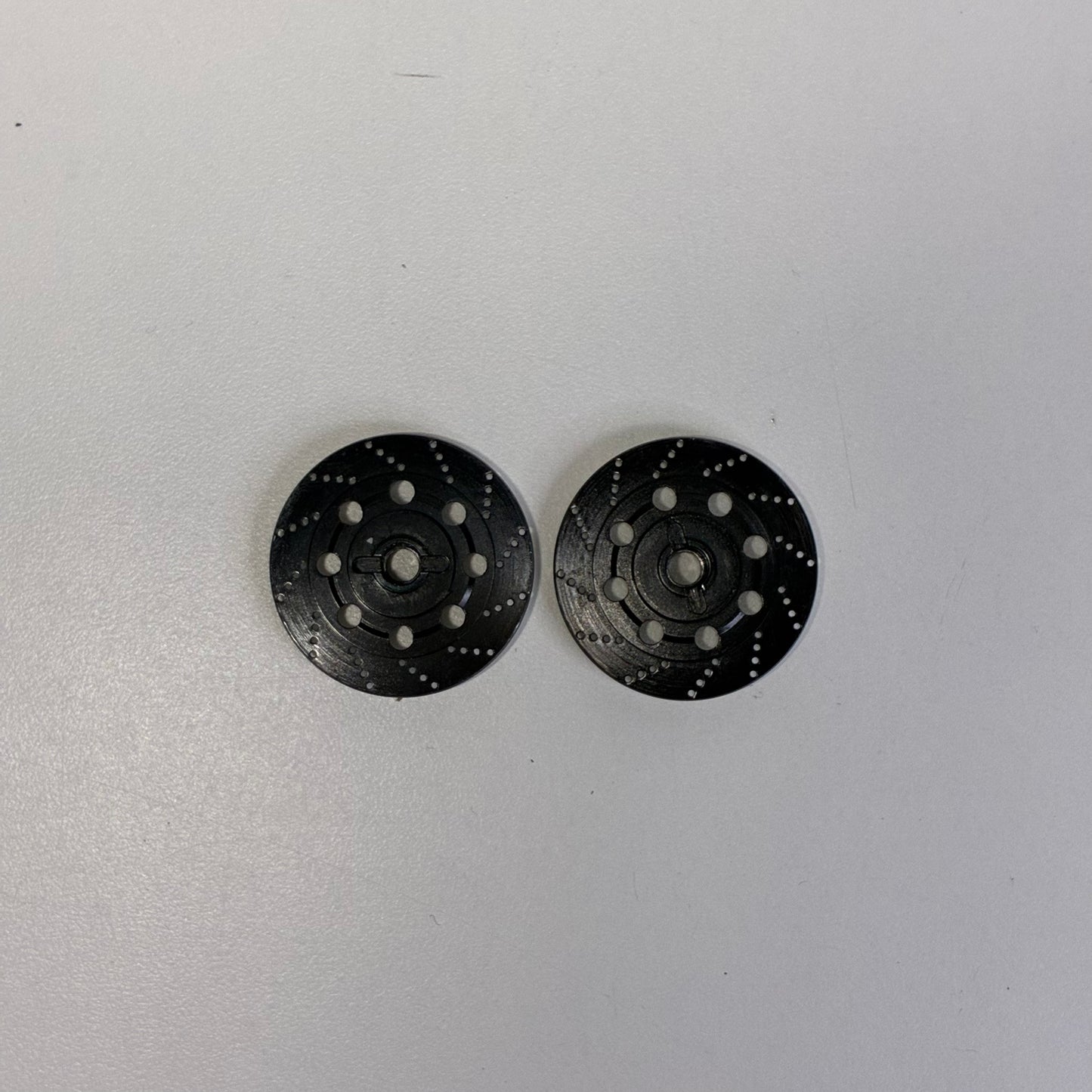 Black Alloy Disc Hexs 12mm Pair