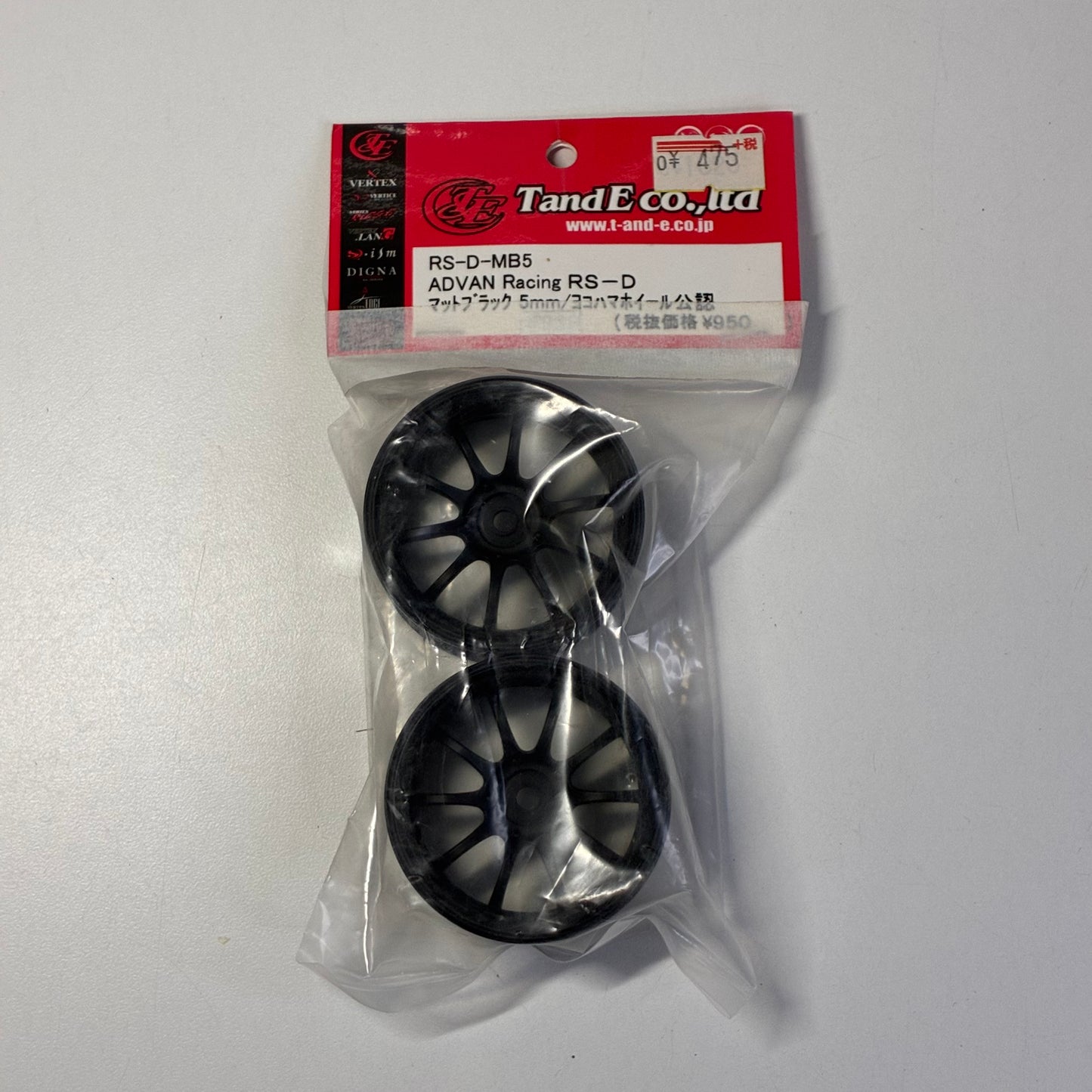 T&E Advan Black Wheels x4 RS-D 5mm Offset