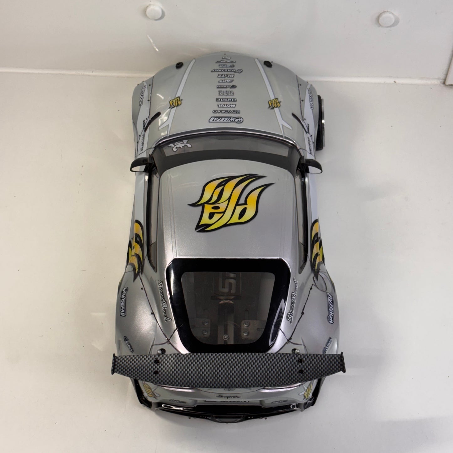 Addiction Toyota A90 Supra Silver Bodyshell Shell