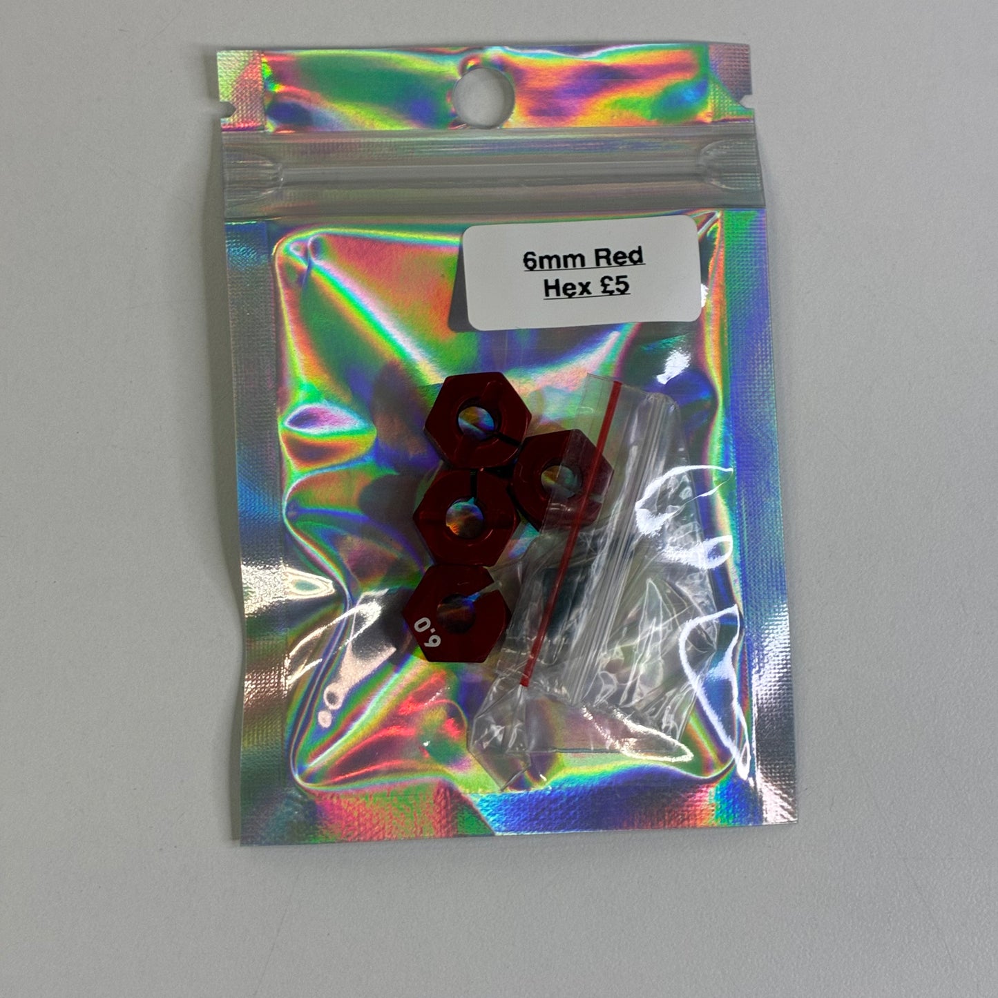 6mm Red Alloy Hex