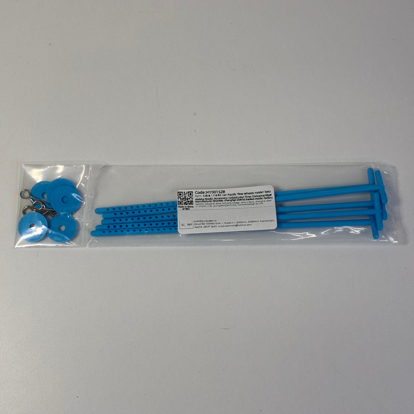 1/8 & 1/10 RC Car Plastic Tires Wheels Holder 5pcs Blue