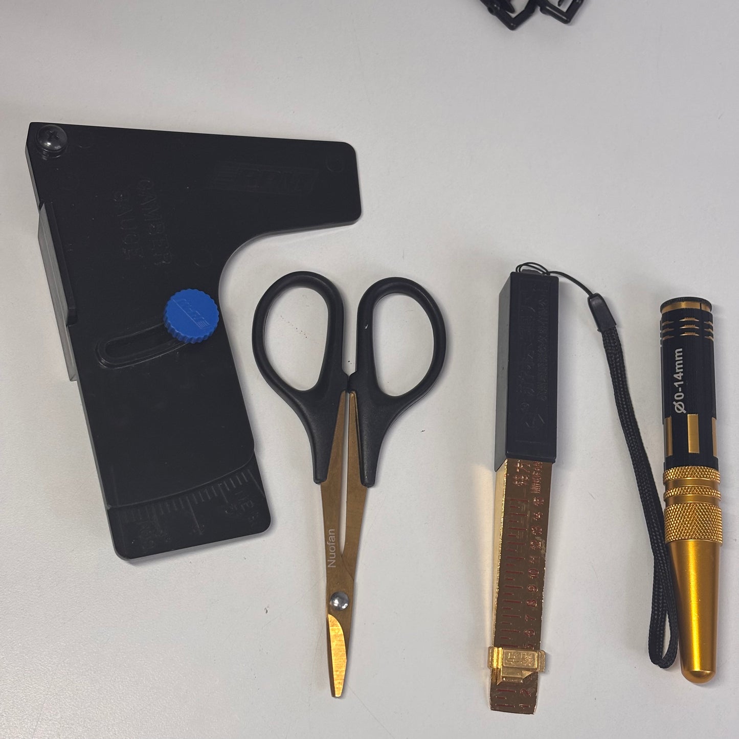 Tool Set Black Gold Scissors Body Reamer Camber Guage Chassis Height