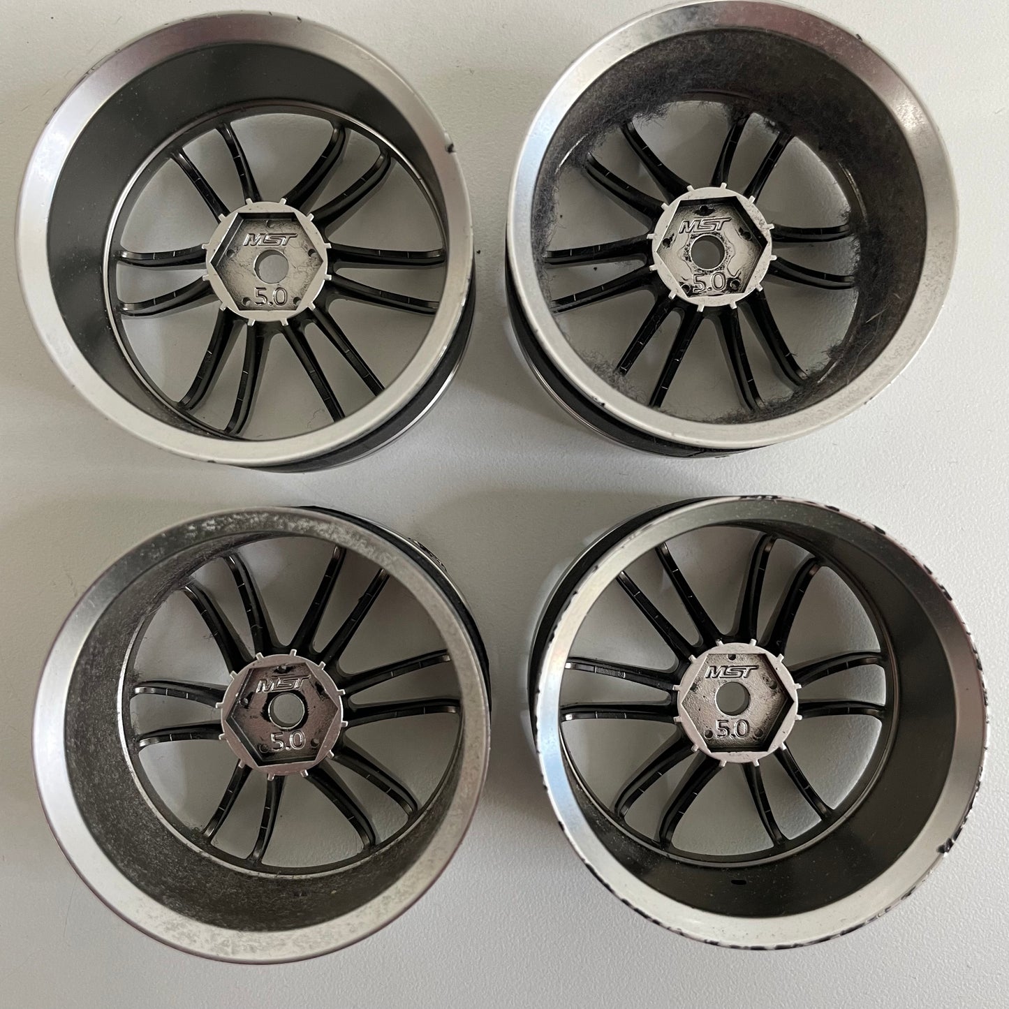 MST 5mm Offset Silver Wheels