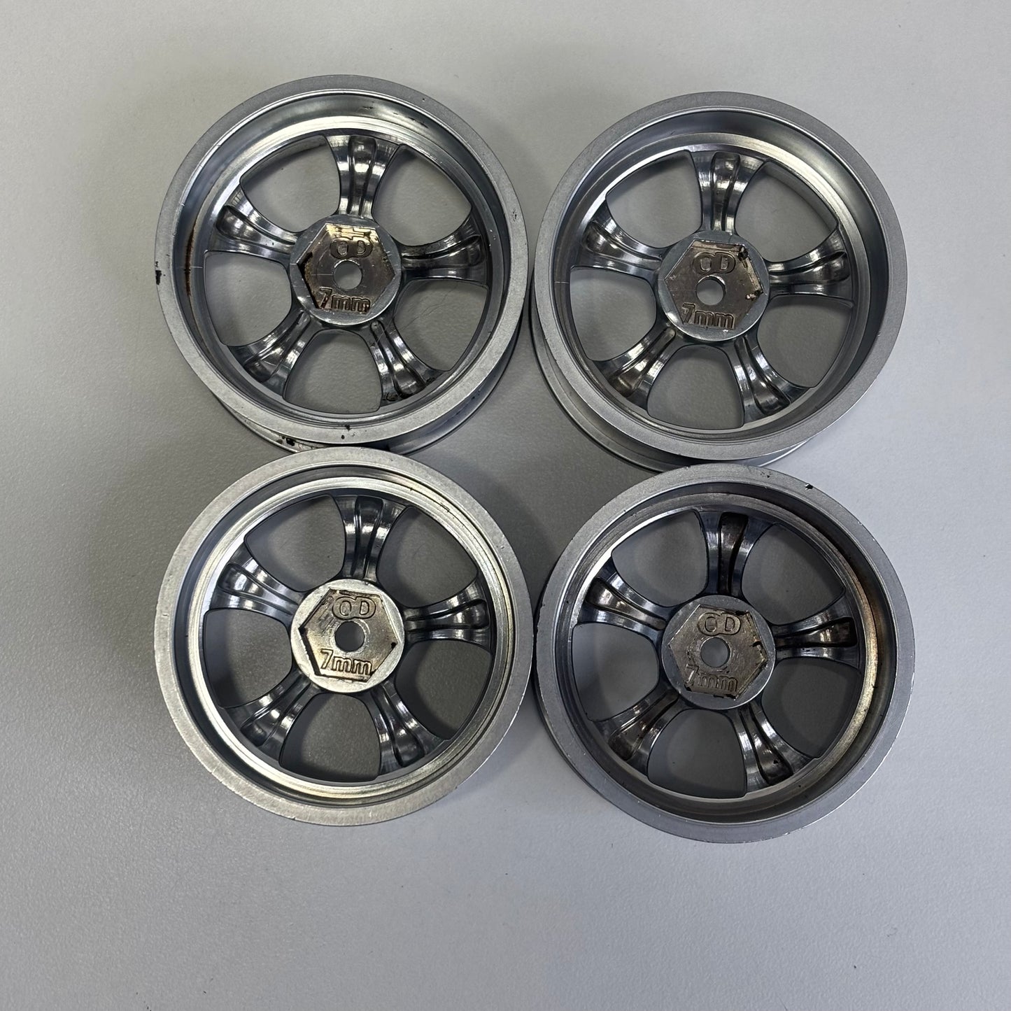 Overdose Work VS-KF VSKF Silver 7MM Offset Wheels