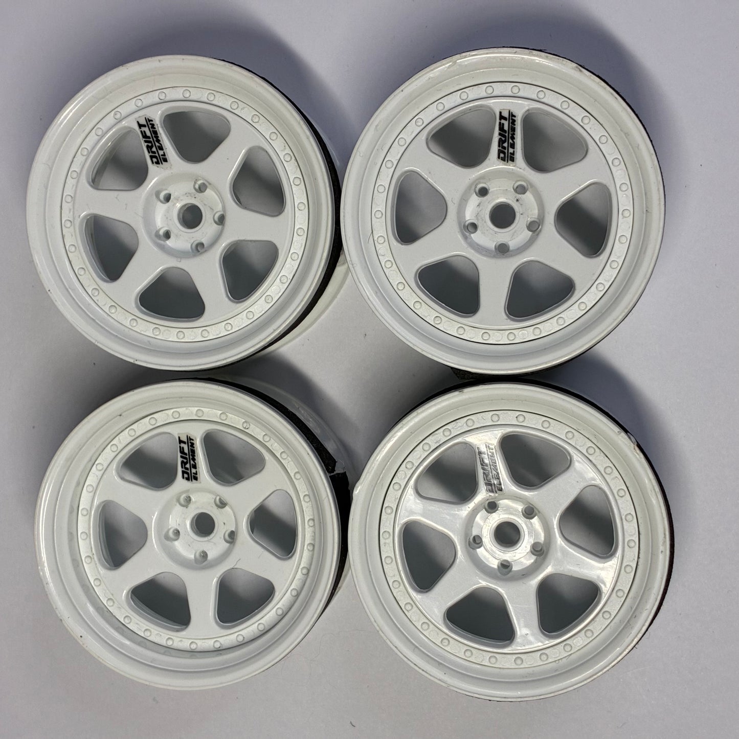 Ds Racing Drift Element Adjustable Offset White Wheels