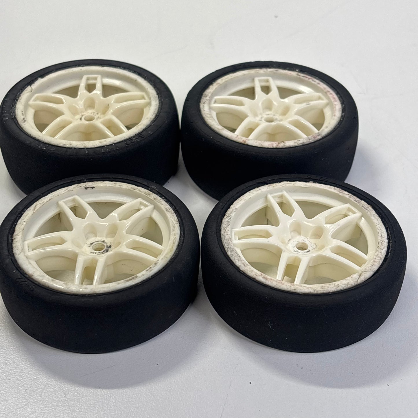 White R33 Style Wheels Rubber Tyres Staggered Offset 3 #2