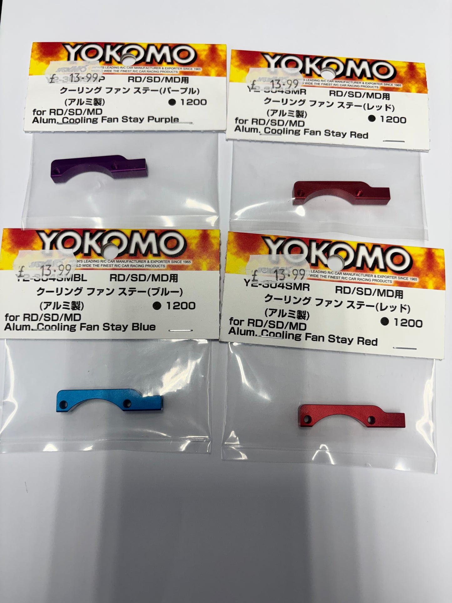 Yokomo Y2-302 SMR Alloy Cooling Fan Holder Stay Red Blue Purple