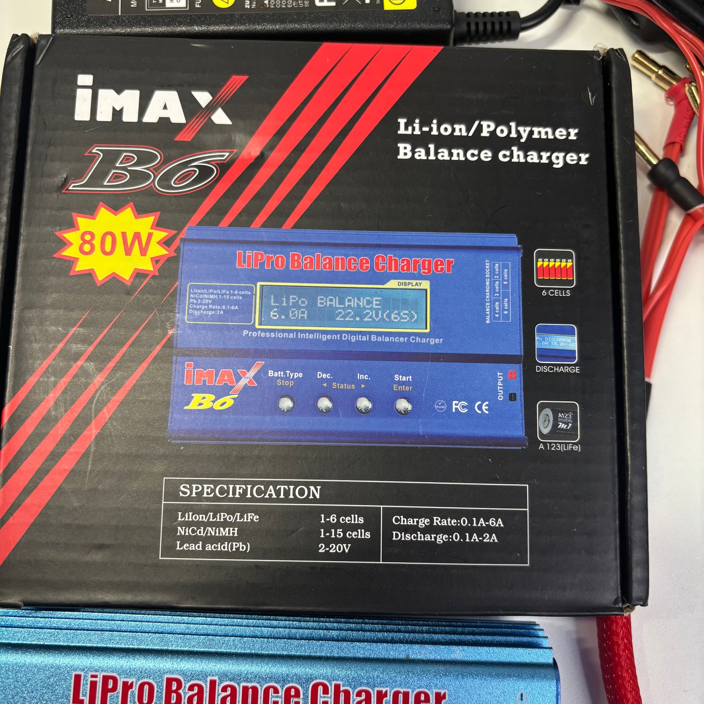 Imax Lipo Digital Balance Charger & Long Charge Lead UK Plug
