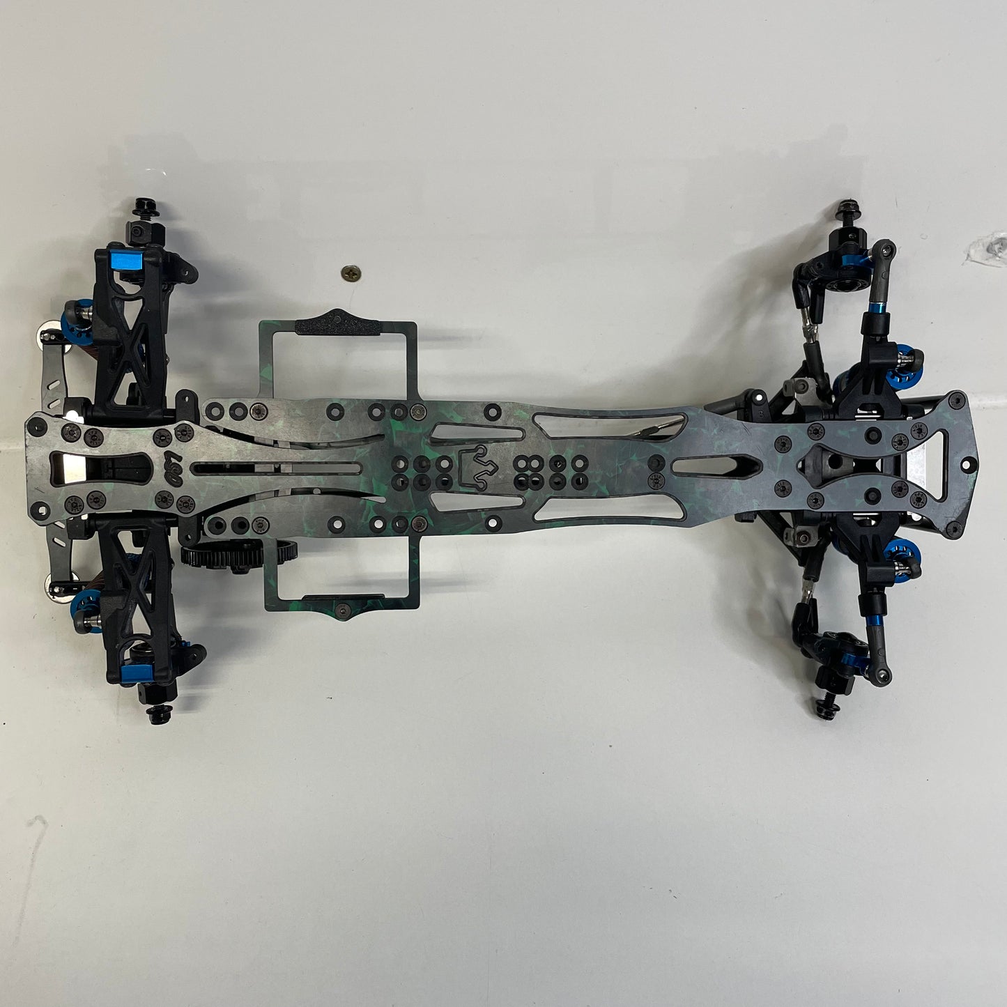 Team Associated DC10 Chassis Green Forged Carbon Style RWD Boxed Flex