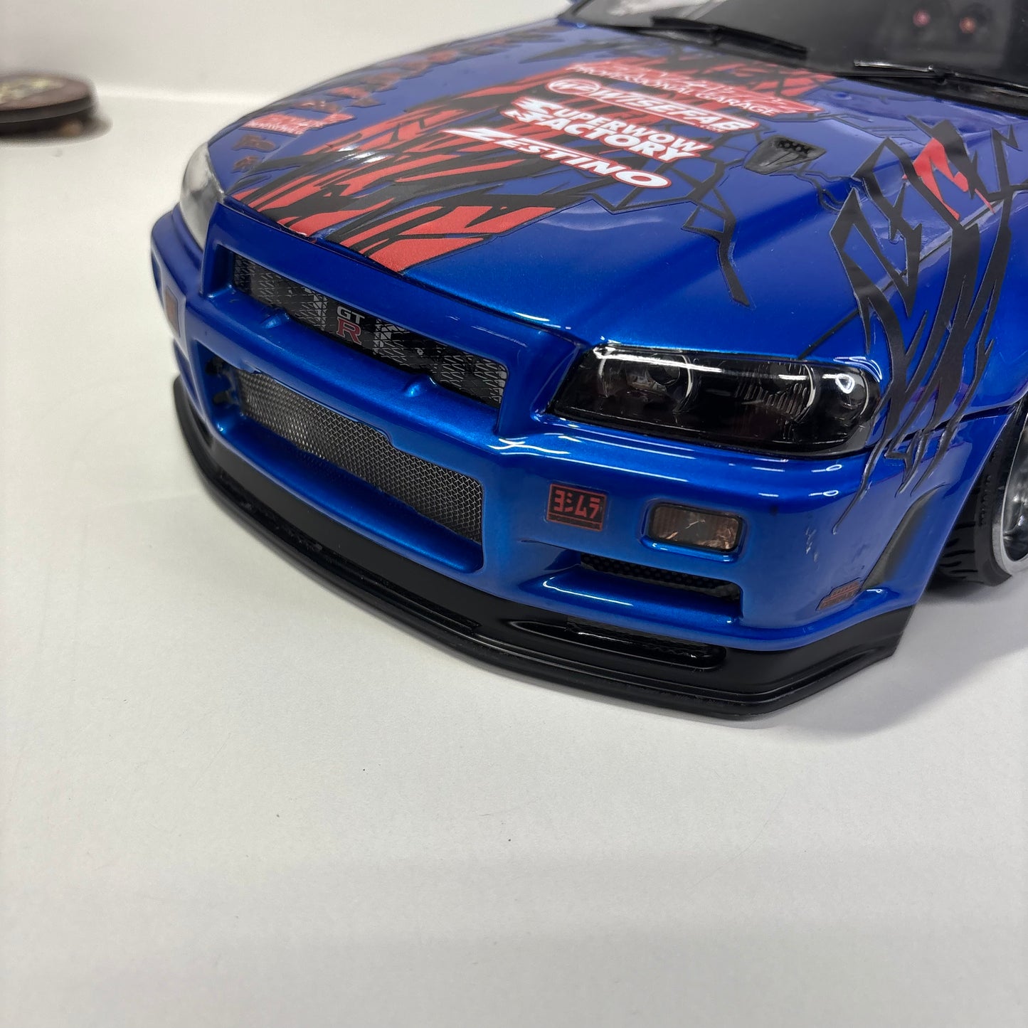 Killerbody Nissan R34 GTR Blue Asbo RC Bodyshell