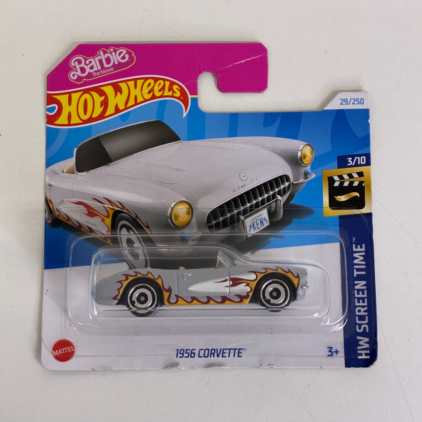 Hot Wheels 1956 CORVETTE Barbie (SILVER WITH FLAMES)