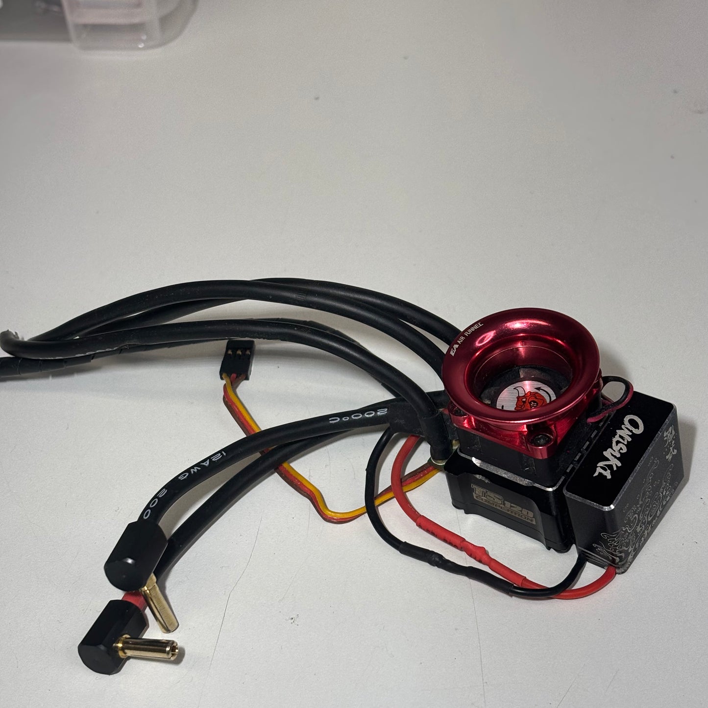 SkyRC Toro TS120 120A ESC With Oniski Capacitor & Red Alloy Fan Funnel
