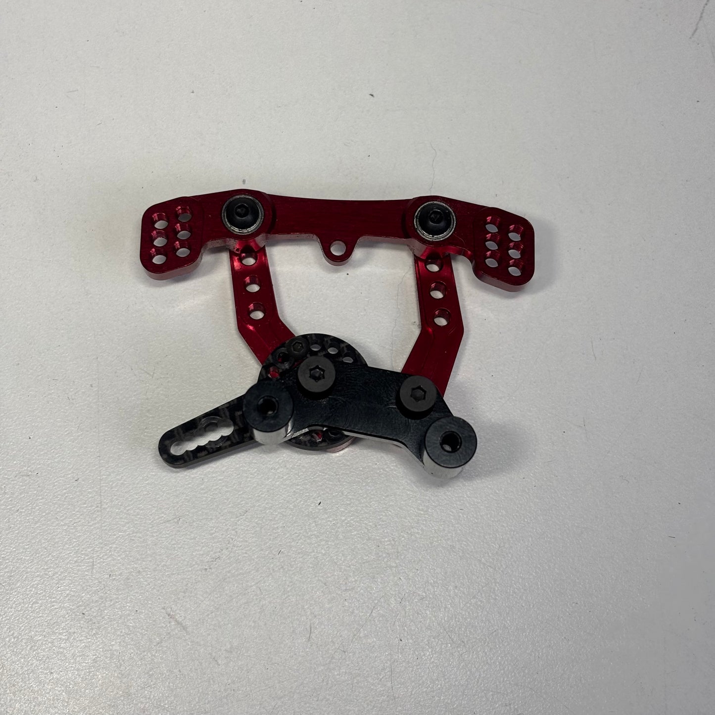MST Steering Rack Black Red Alloy