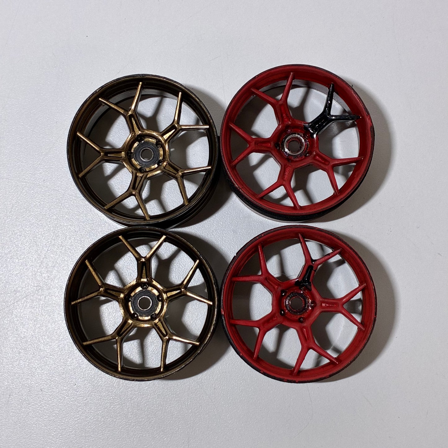 DS Racing Feathery Gold Red Wheels Offset 6?