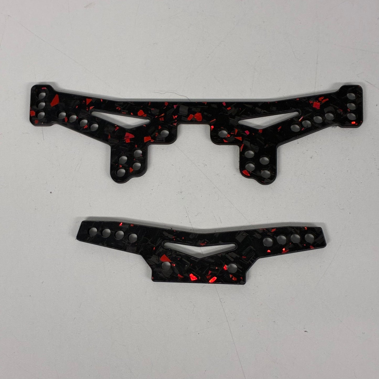 Bingo Wasp MST MRX Forged Red Carbon Shock Towers