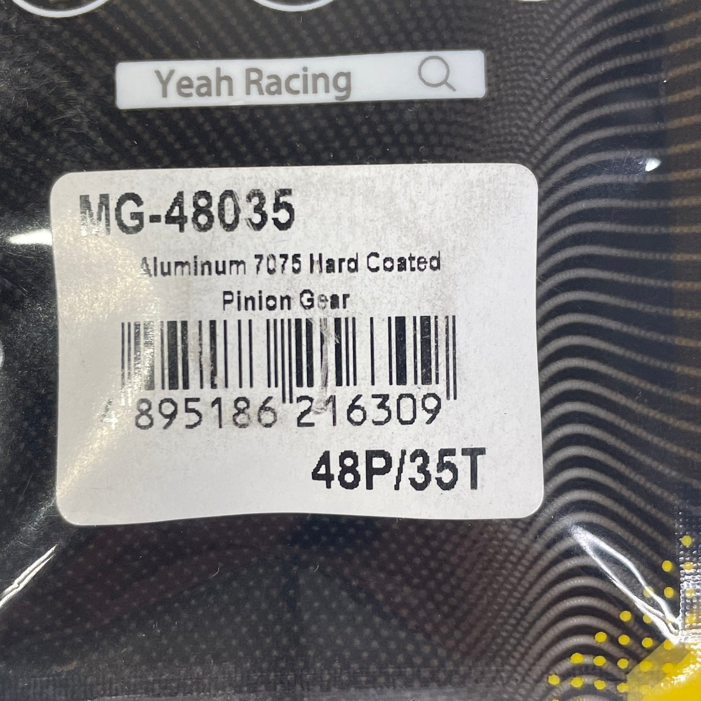 Yeah Racing MG-48035 Aluminum 7075 Hard Coated Pinion Gear 48P/35T
