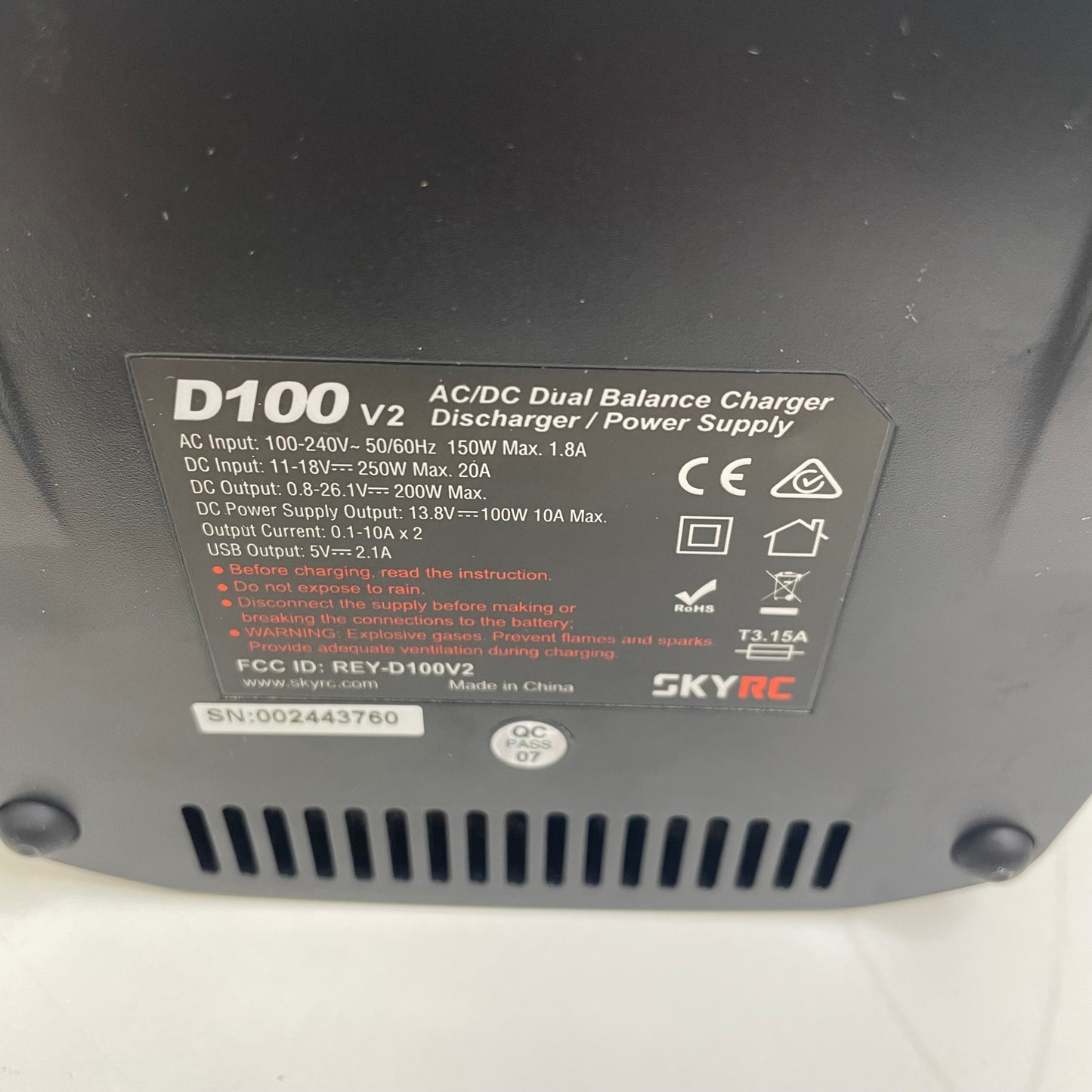 SKYRC D100 v2 AC/DC Dual Balance Charger/Discharger/Power Supply