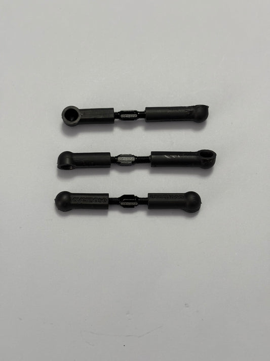 Overdose Black Alloy Turn Buckles x3 Branded
