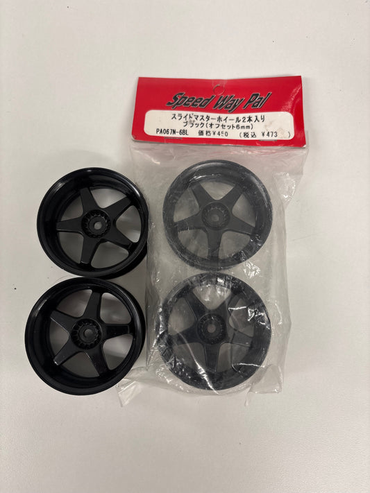 Speed Way Pal Wheels Offset 6MM Black LMGT2