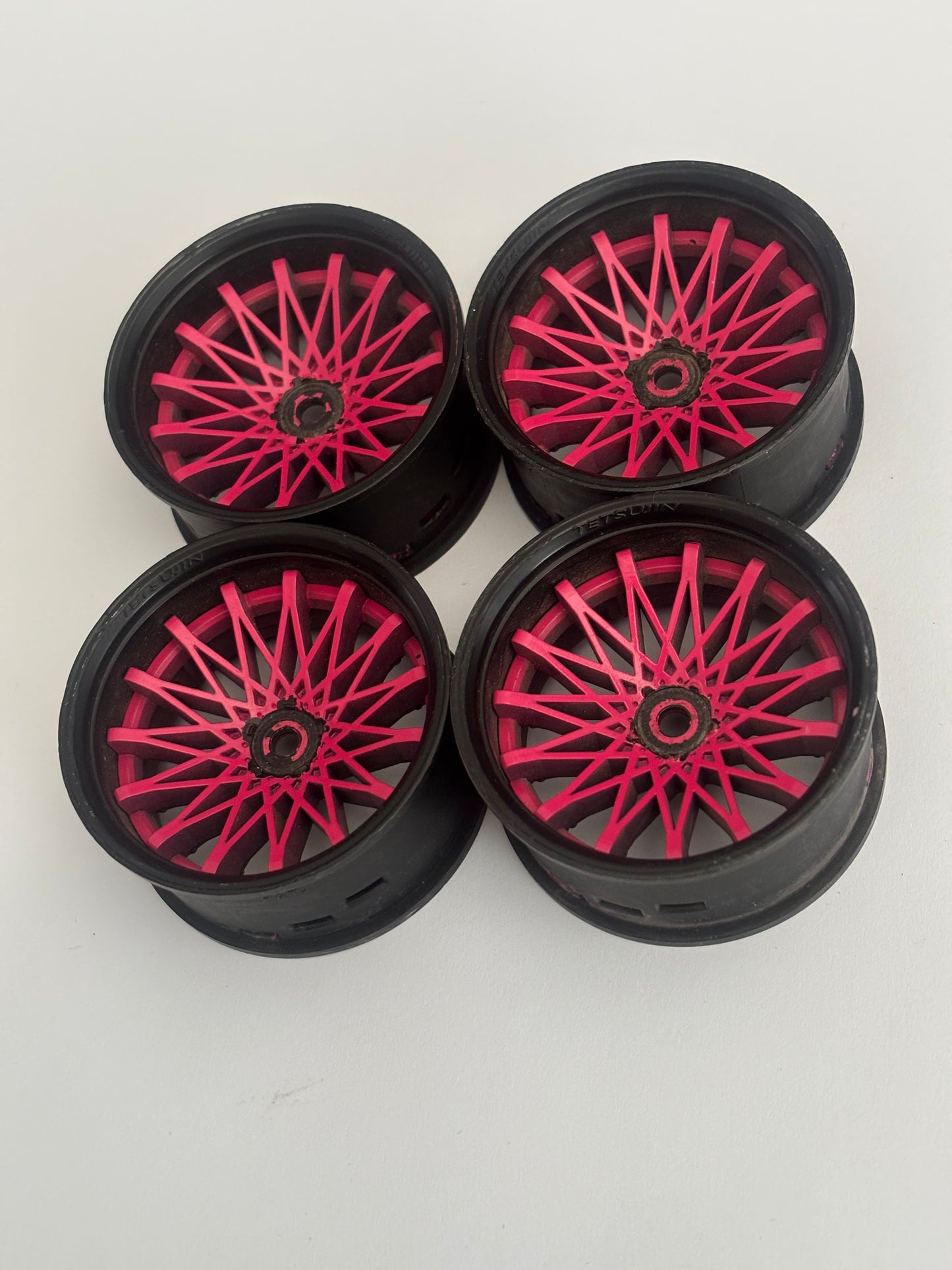 Tetsujin Pink Black Wheels Adjustable Offset