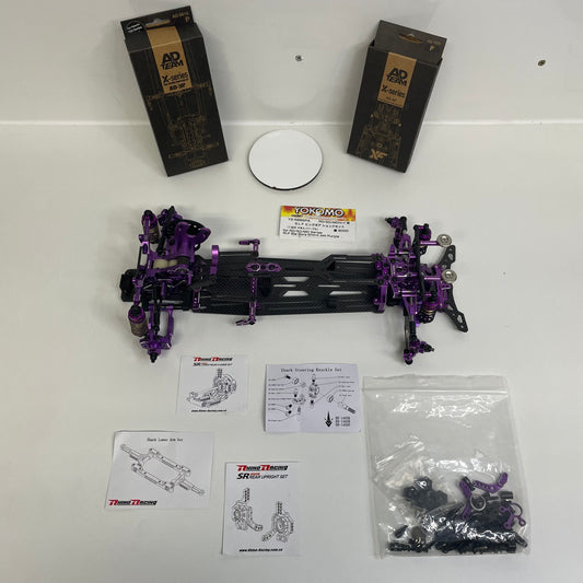 TeamAD RD2 Upgraded Chassis Alloy Carbon Purple X-Series Conversion XF Shark RWD