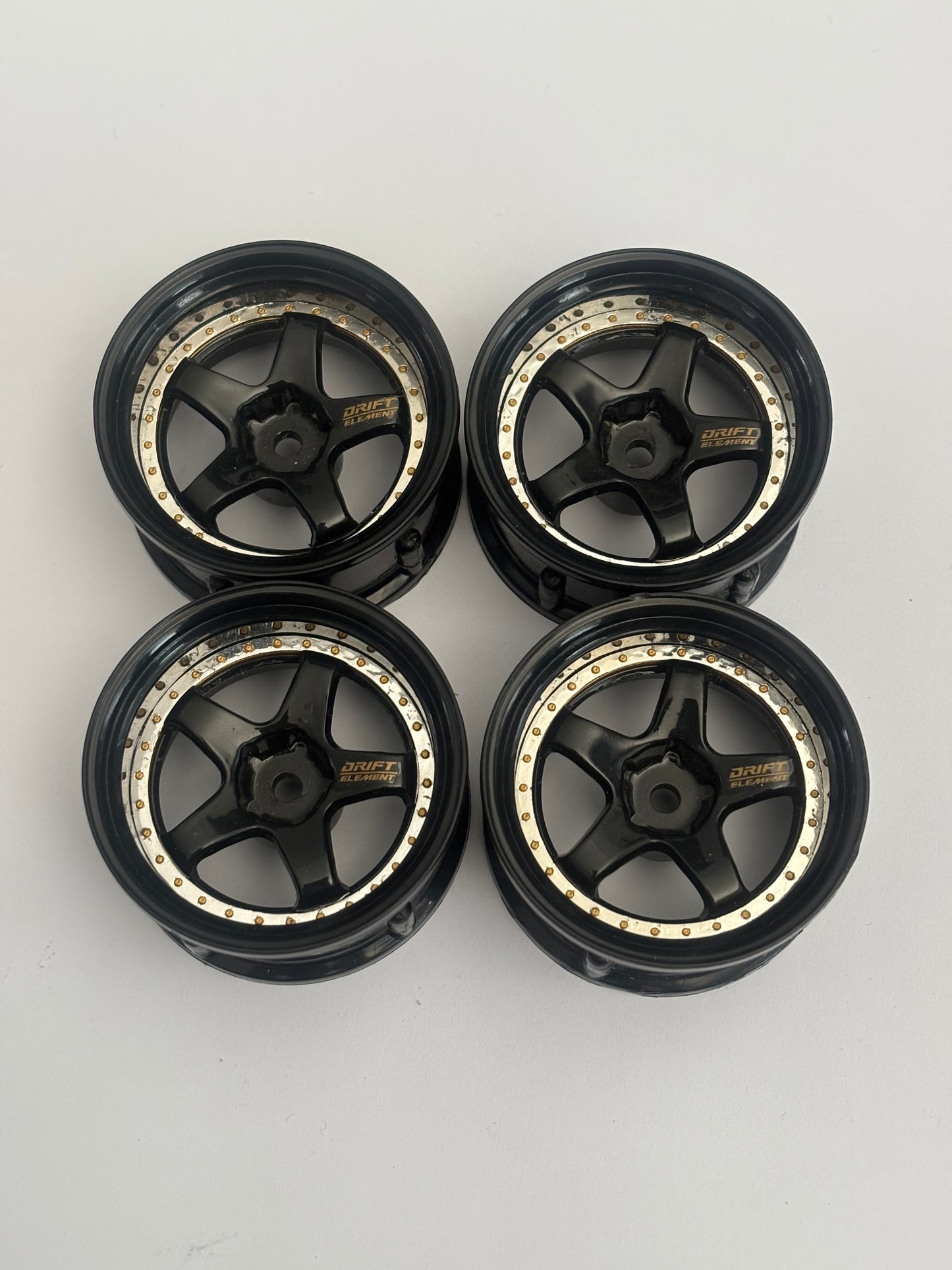 DS Racing Drift Element Wheels Adjsustable Offset Black Chrome