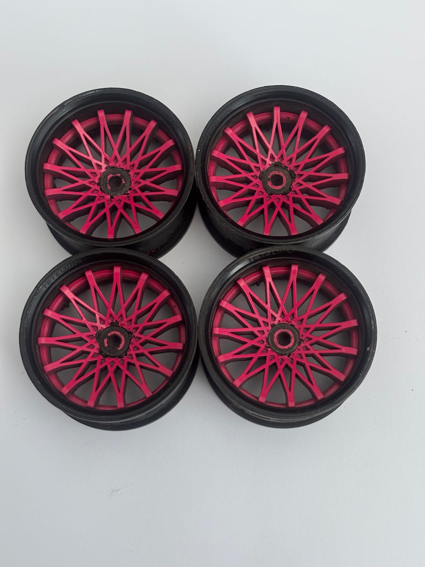 Tetsujin Pink Black Wheels Adjustable Offset