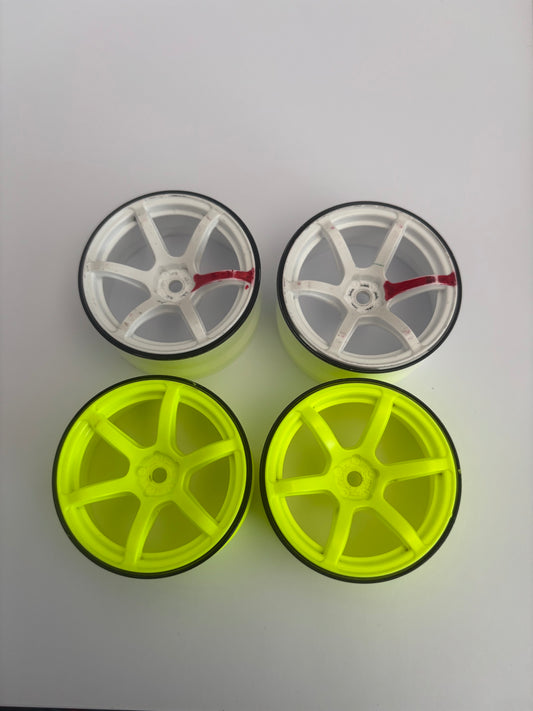 Yokomo 6MM Wheels Yellow White