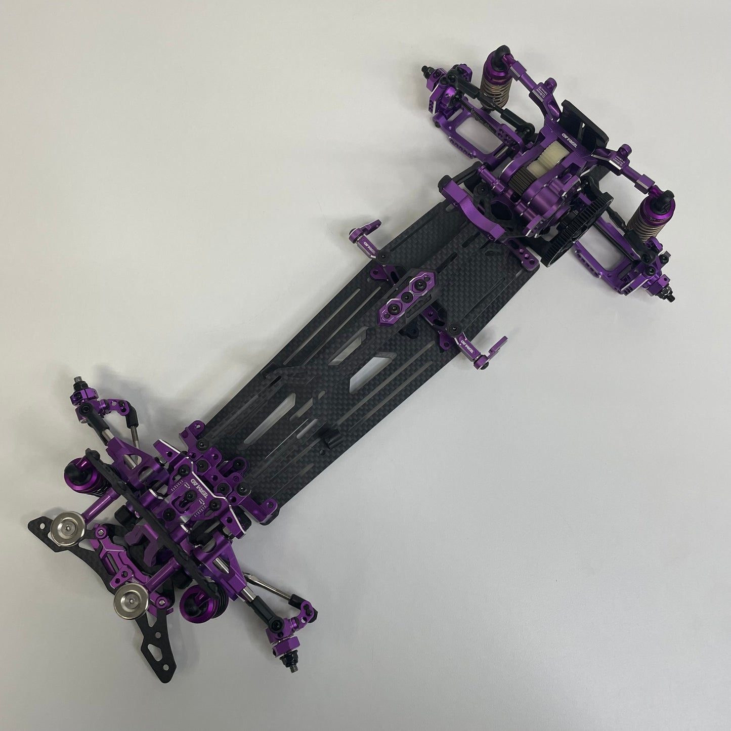 TeamAD RD2 Upgraded Chassis Alloy Carbon Purple X-Series Conversion XF Shark RWD