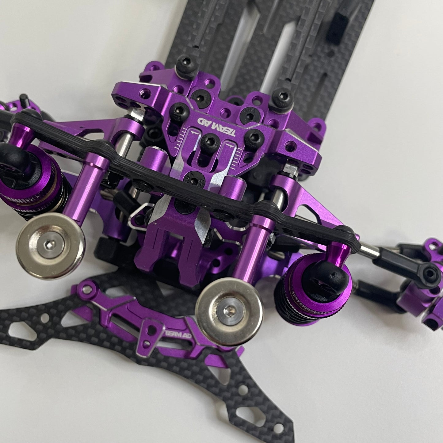 TeamAD RD2 Upgraded Chassis Alloy Carbon Purple X-Series Conversion XF Shark RWD