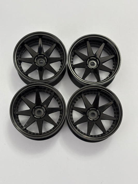 Star Style 3PC Black Wheels Offset 8