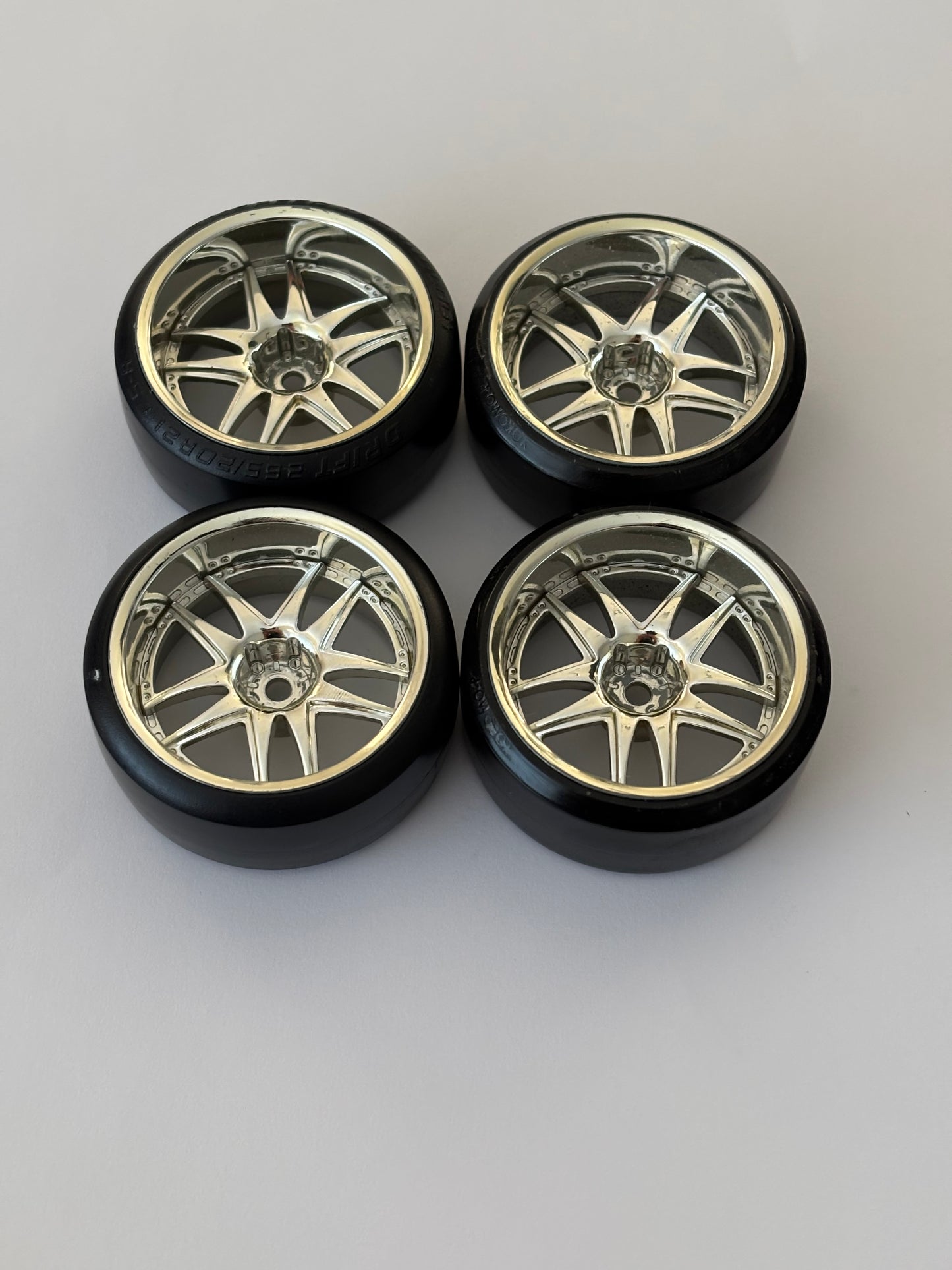 Chrome Dish Wheels Offset 9 With Tyres