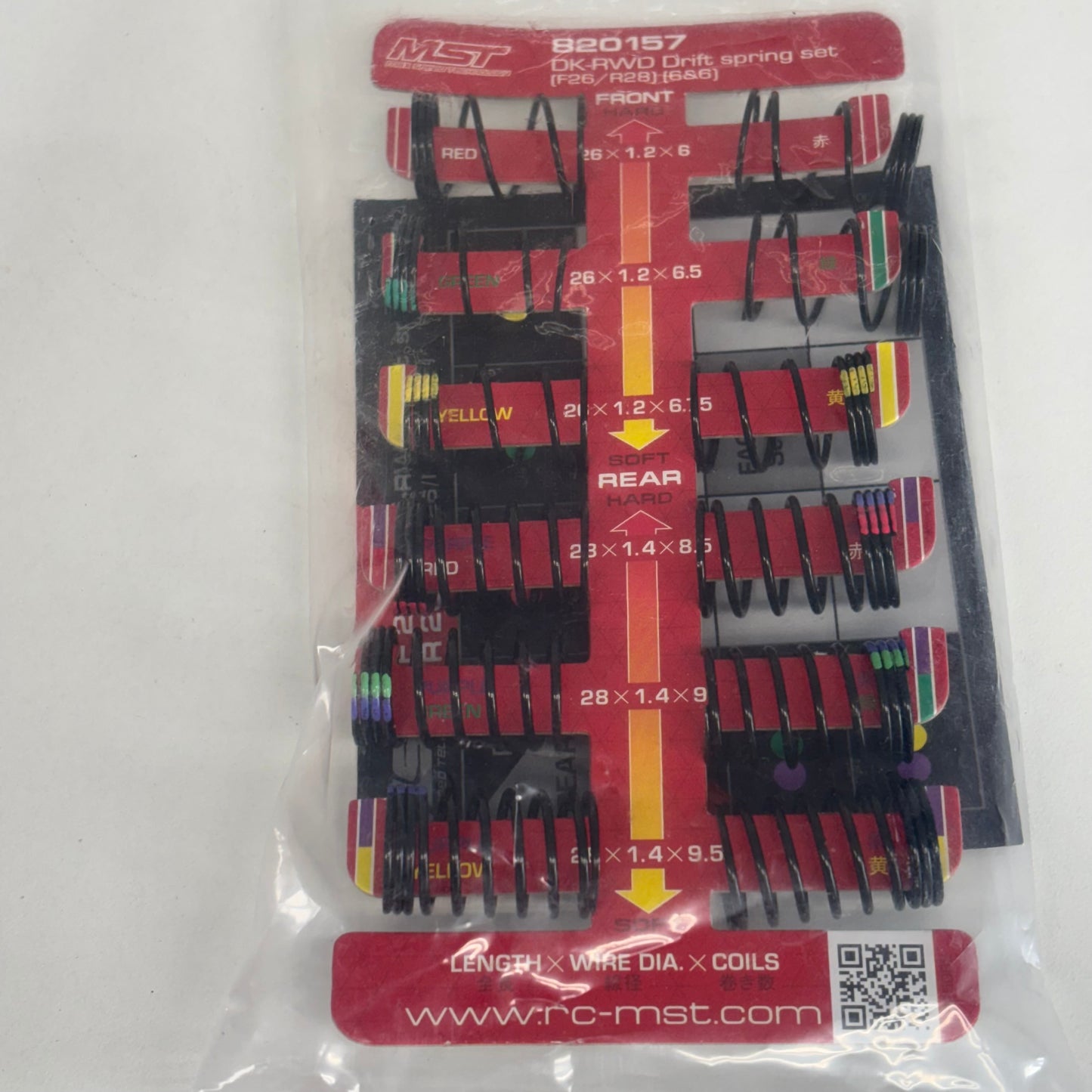 MST DK RWD Drift Spring Set F26 R28 #820157