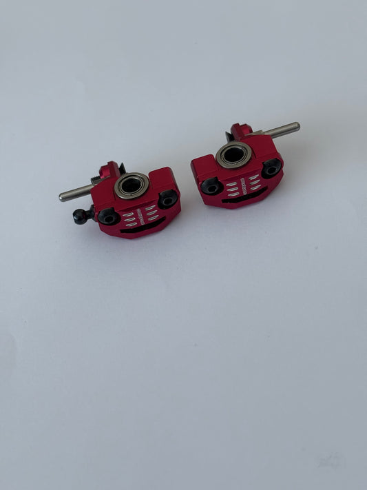 Overdose Red Alloy Front Knuckles Adjustable