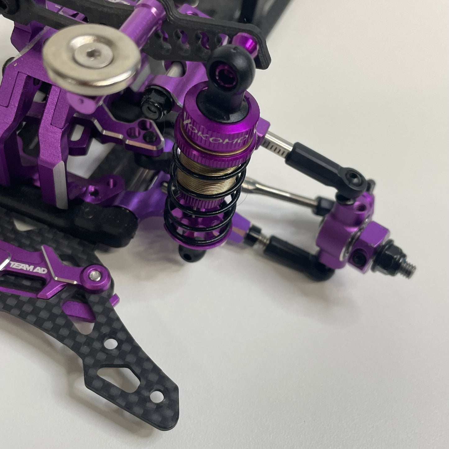 TeamAD RD2 Upgraded Chassis Alloy Carbon Purple X-Series Conversion XF Shark RWD