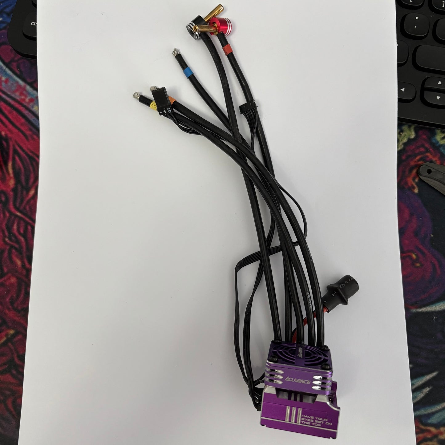 Acuvance Rad Alloy Purple ESC With Fan Long Wires Turbo Boost