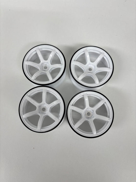 Yokomo White Wheels Offset 6MM Gram Lights
