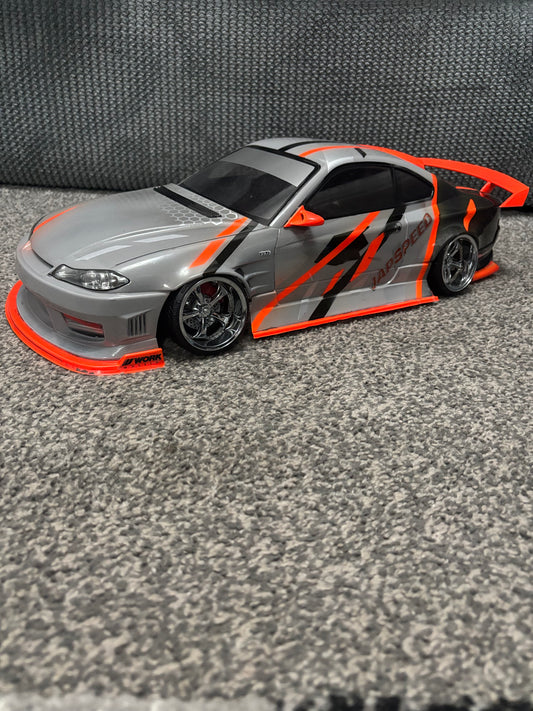 Addiction Nissan S15 Bodyshell Drift RC 257 x 200+