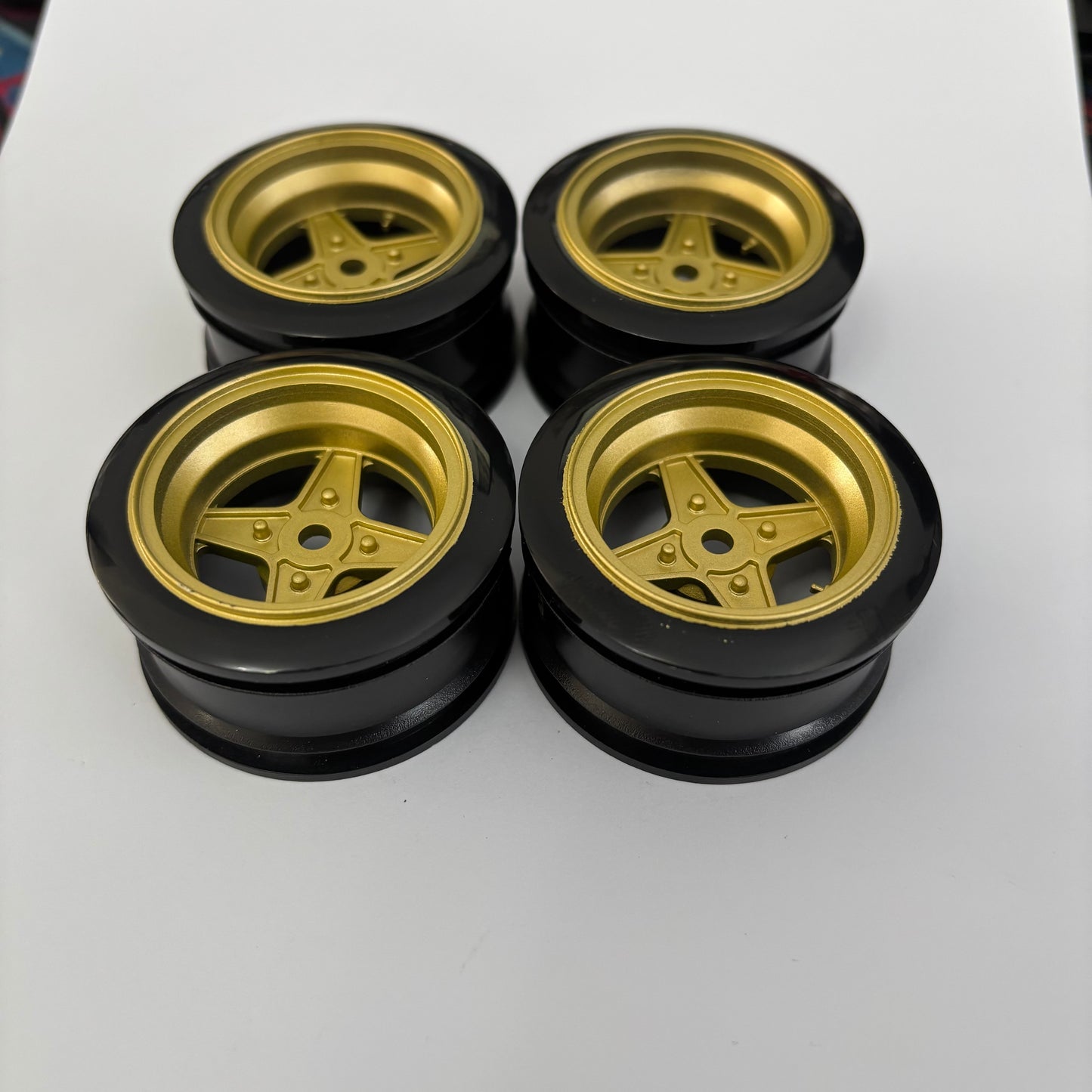 Retro AE86 LP86 Style Black Gold Wheels Offset 6