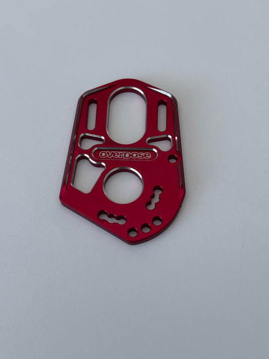 Overdose High Mount Motor Plate OD3914 Red Alloy