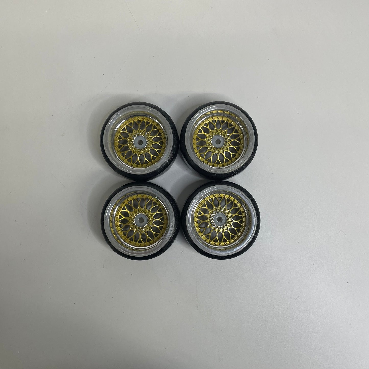 9mm BBS Style Wheels Gold Chrome with MST Tyres