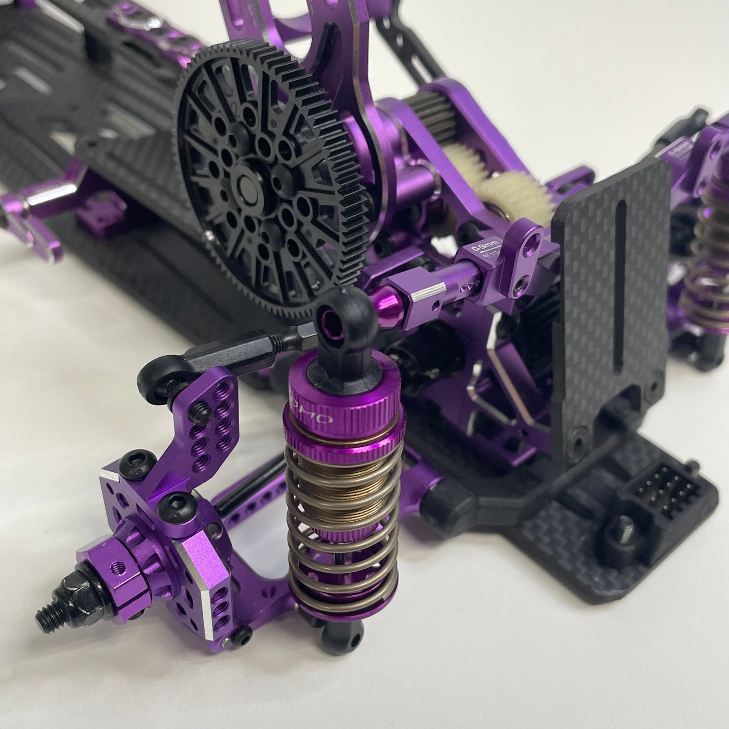 TeamAD RD2 Upgraded Chassis Alloy Carbon Purple X-Series Conversion XF Shark RWD