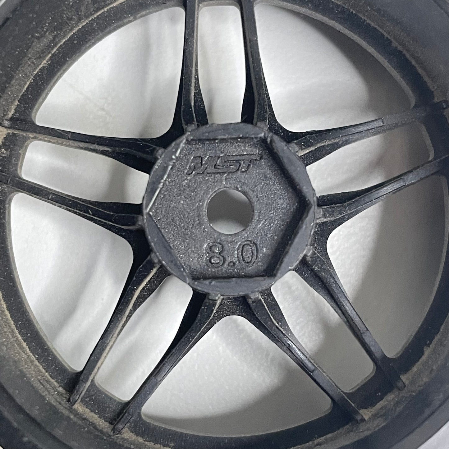 MST Wheels Black 8mm Offset Includes Wheel Holder