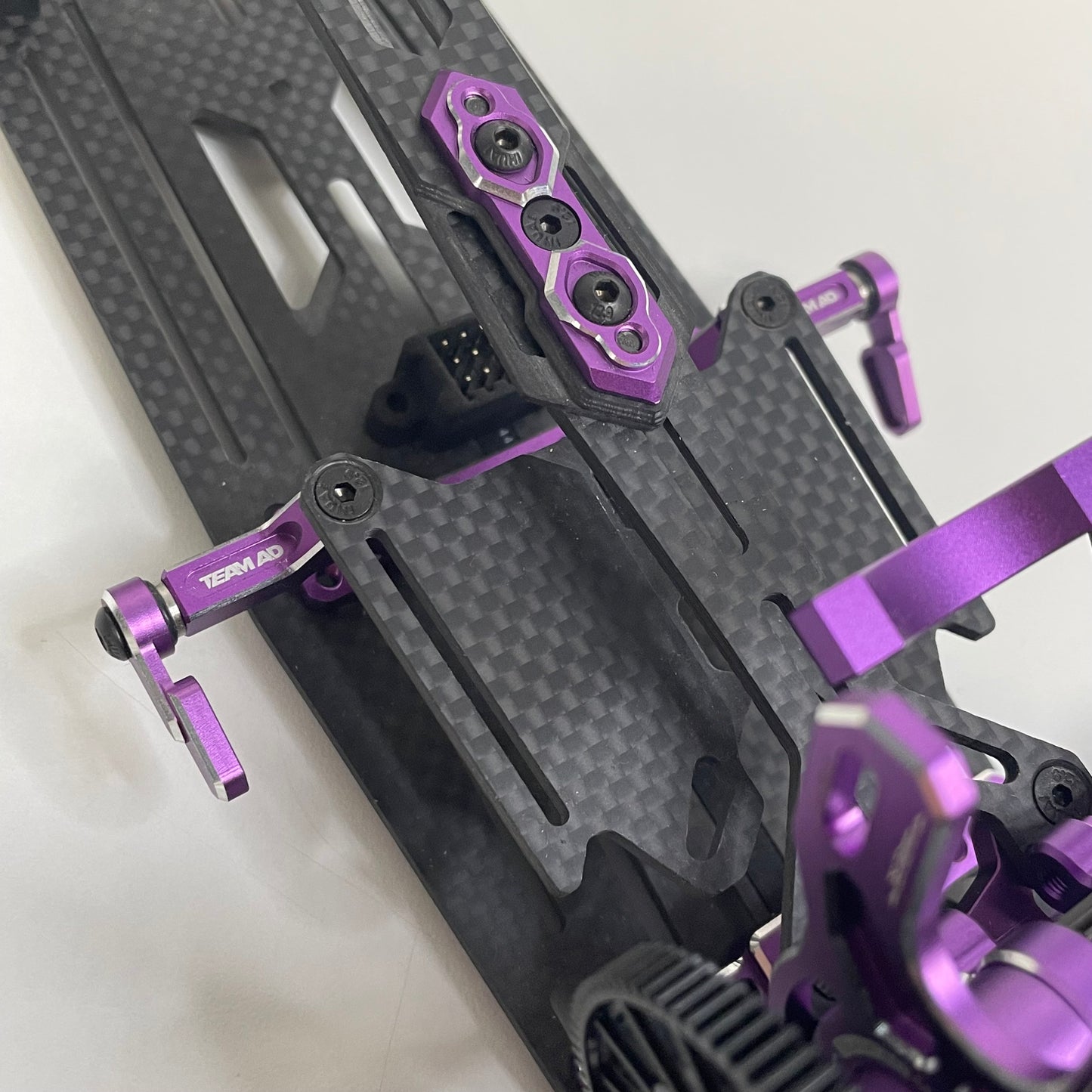 TeamAD RD2 Upgraded Chassis Alloy Carbon Purple X-Series Conversion XF Shark RWD