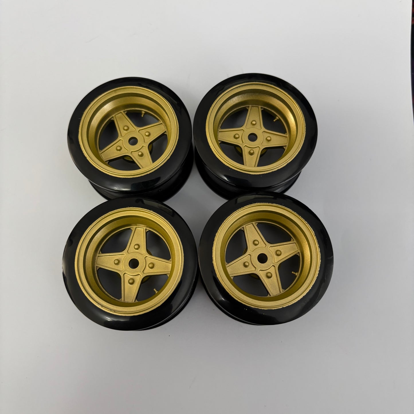 Retro AE86 LP86 Style Black Gold Wheels Offset 6