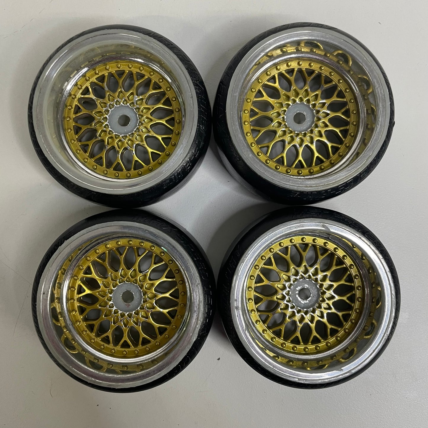 9mm BBS Style Wheels Gold Chrome with MST Tyres