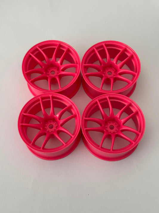Overdose Work Emoticon Pink Offset 7 Wheels R Spec High Traction
